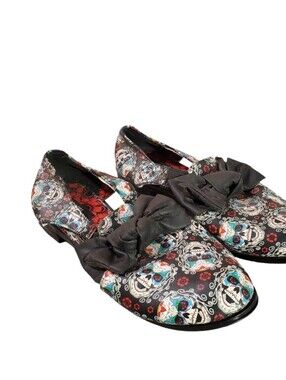 Iron Fist Vintage Women's Sugar High Skulls Oxford Flats Shoes Size 9